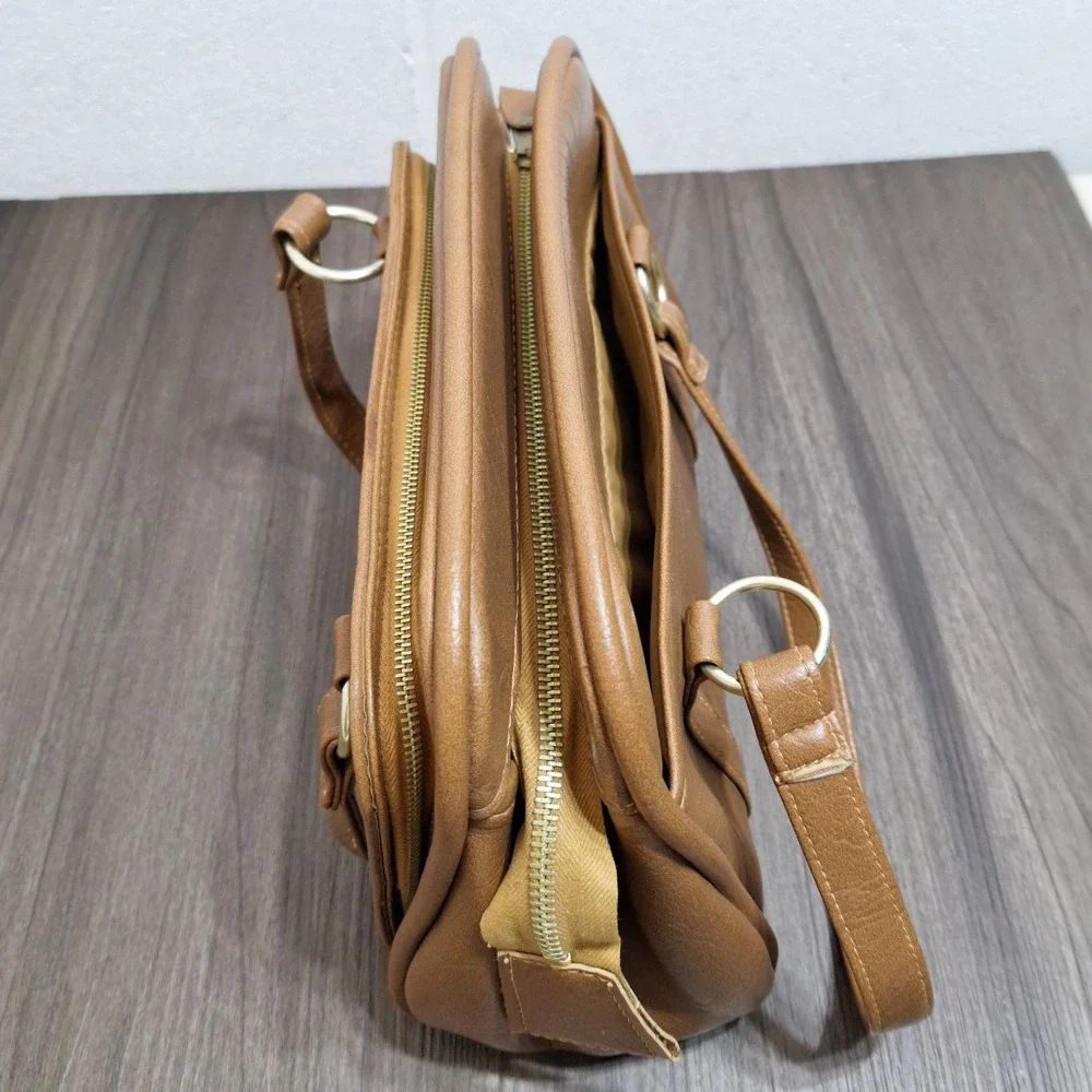 Ambassador Design Satchel Bag Women's Medium Brown Organizer Vintage Excellent